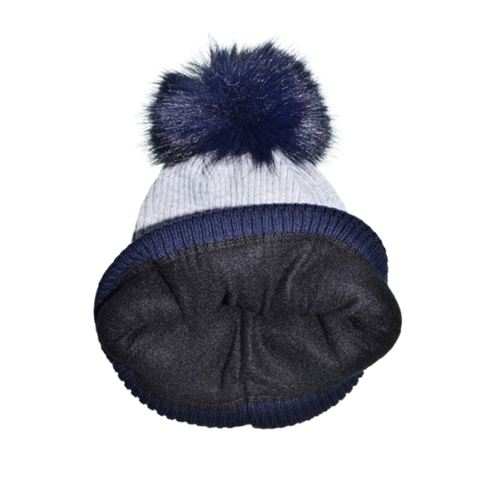 Set 2 piese caciula si guler pentru baieti, Mini Junior CG3110G-3, Gri [3]