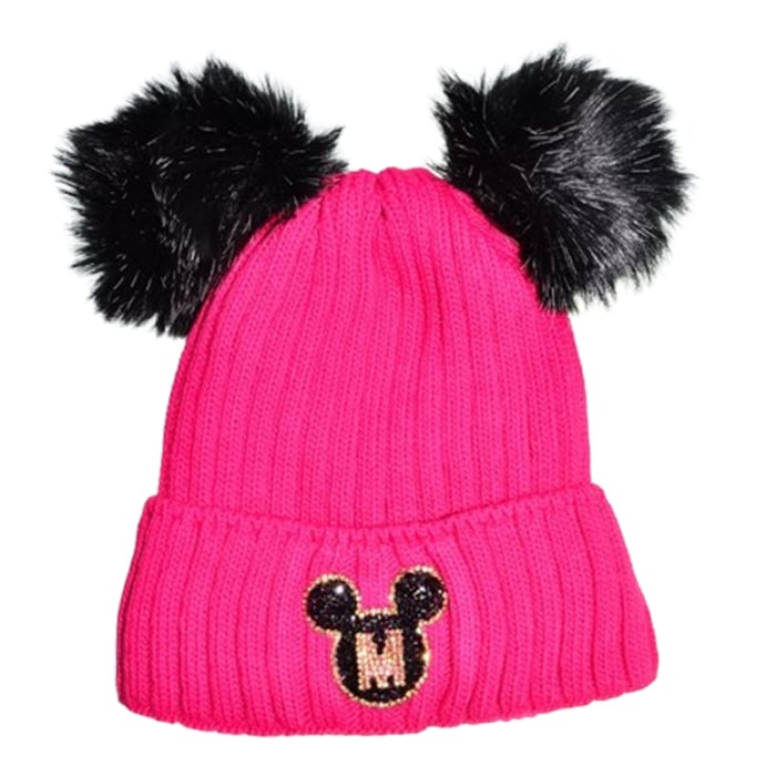 Set 2 piese caciula si guler pentru fete, Mini Junior C0111F-4, Fucsia [3]