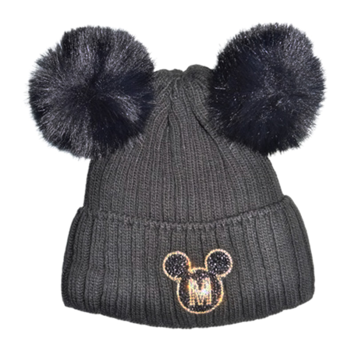 Set 2 piese caciula si guler pentru fete, Mini Junior C0111N-4, Negru [3]