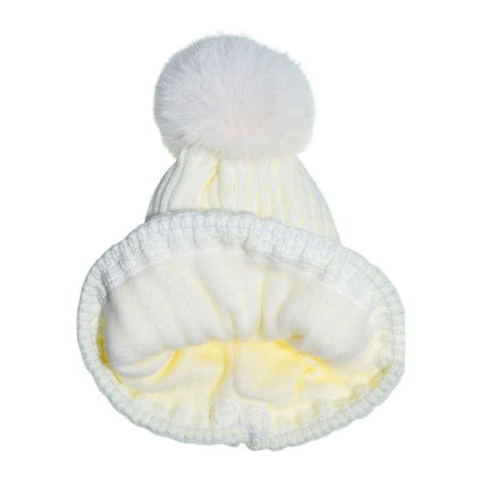 Set 2 piese caciula si guler pentru fete, Mini Junior CF3110A2-3, Alb [4]