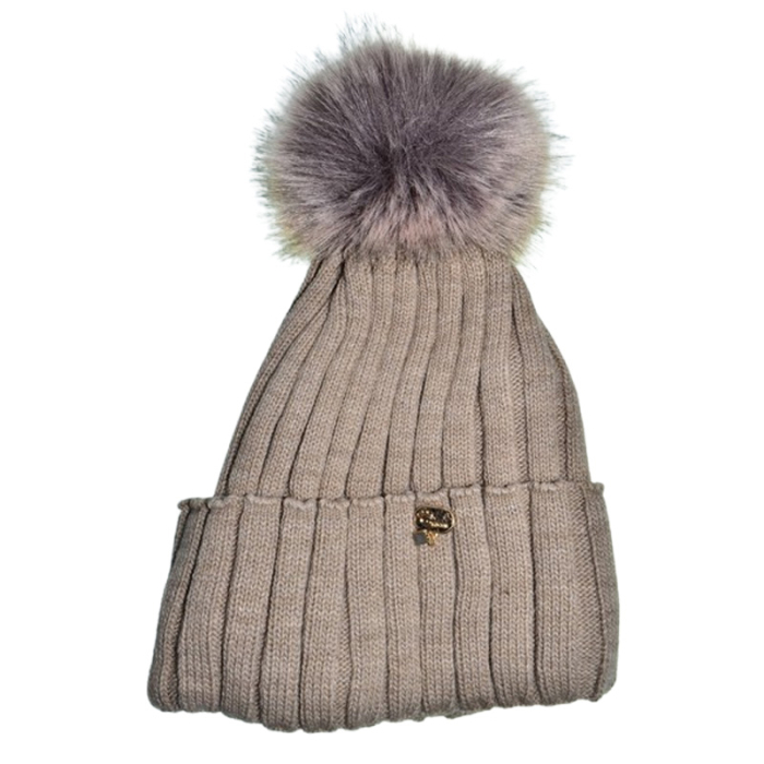 Set 2 piese caciula si guler pentru fete, Mini Junior CF3110B-6, Bej [3]