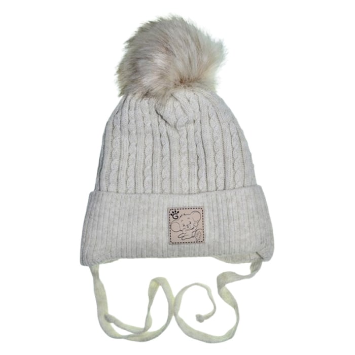 Set 2 piese caciula si guler pentru fete, Mini Junior CF3110C-6, Crem [3]