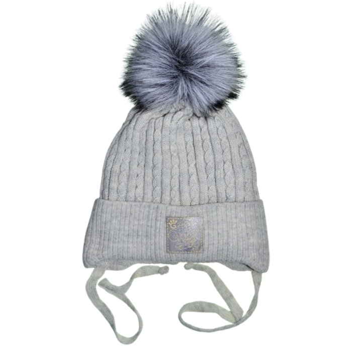 Set 2 piese caciula si guler pentru fete, Mini Junior CF3110G-6, Gri [3]