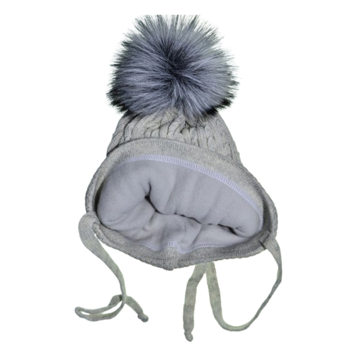 Set 2 piese caciula si guler pentru fete, Mini Junior CF3110G-6, Gri [4]