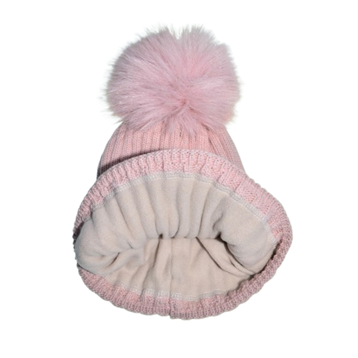 Set 2 piese caciula si guler pentru fete, Mini Junior CF3110R4-3, Roz [4]