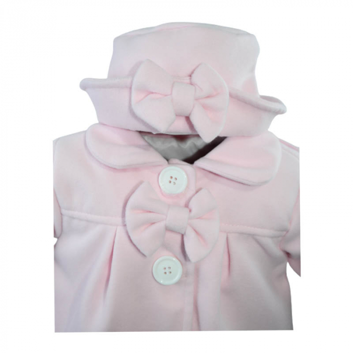 Set 2 piese palton si palarie pentru fete Duomar 738477, Roz [4]