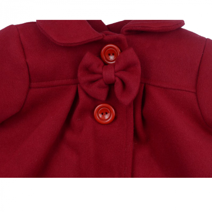 Set 2 piese palton si caciula fete Mini Junior DRN2-RO-80-cm, Alb [4]