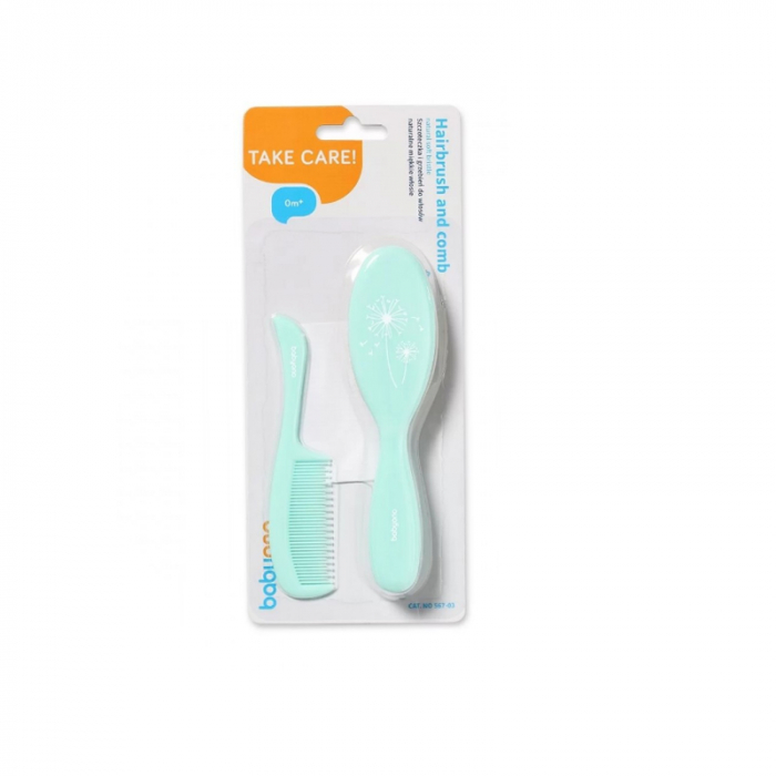 Set 2 piese perie si pieptan BabyOno 567-03, Verde [2]