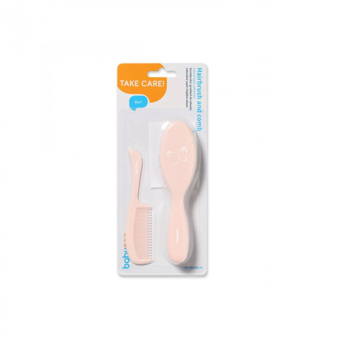 Set 2 piese perie si pieptan BabyOno 568-04, Roz [2]