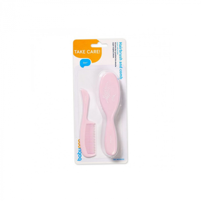 Set 2 piese perie si pieptan BabyOno 569/03, Roz [2]