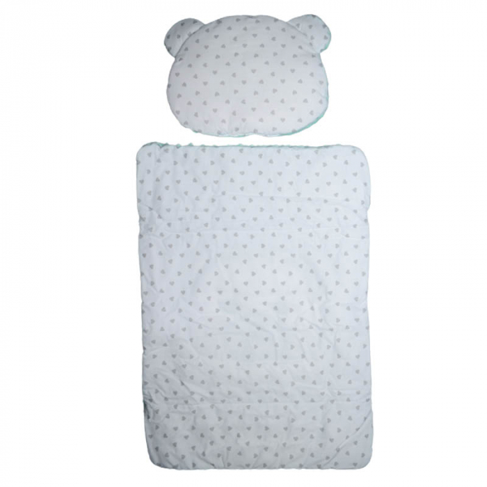 Set 2 piese perna si paturica 70 x 50 cm Ursulet Ty i My 134256, Verde [2]