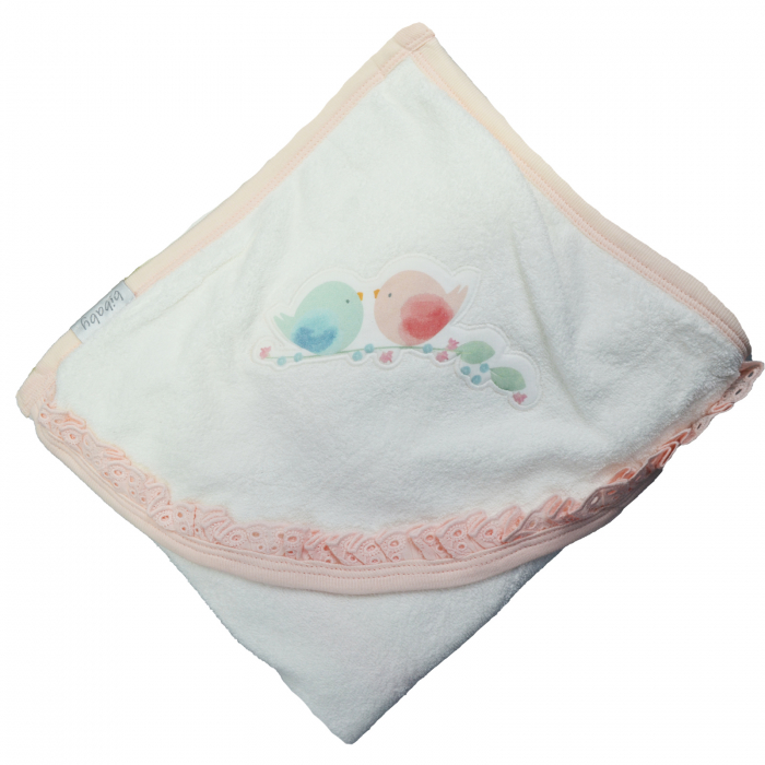 Set 2 piese prosop cu gluga 85 x 90 cm si manusa pentru fete OEM 66184-1, Alb [4]