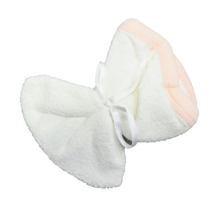 Set 2 piese prosop cu gluga 85 x 90 cm si manusa pentru fete OEM 66184-1, Alb [2]