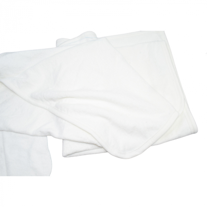 Set 2 piese prosop cu gluga 90 x 100 si batista Mini Junior BBY-24, Alb [3]