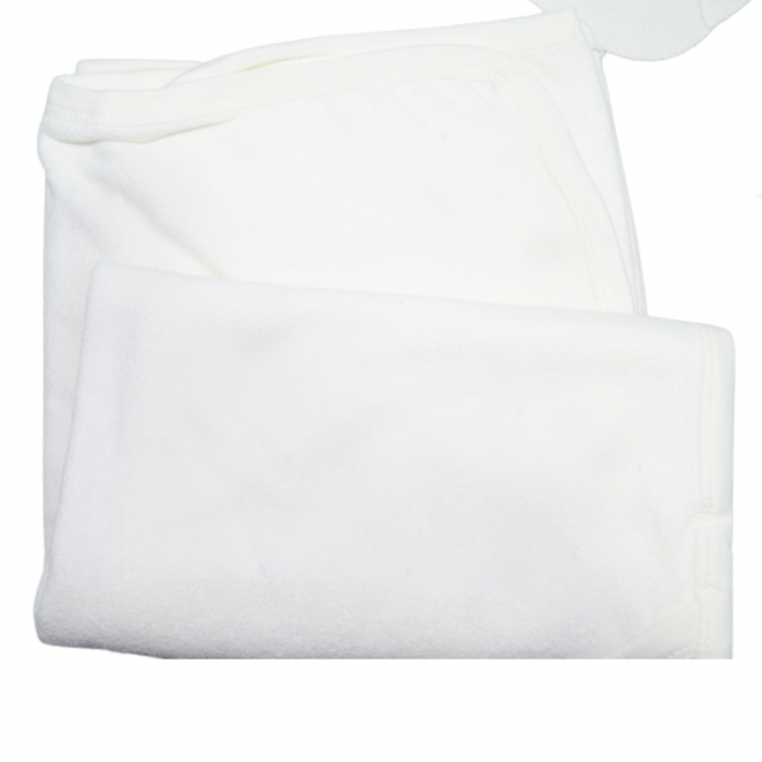 Set 2 piese prosop cu gluga 90 x 100 si batista Mini Junior BBY-27, Alb [2]