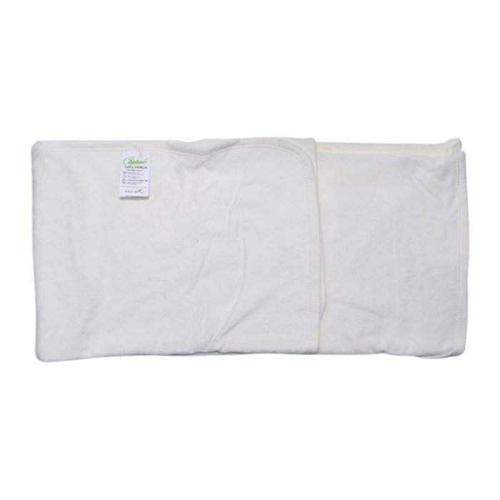 Set 2 piese, prosop cu gluga si batista, pentru baieti, 95 x 80 cm, Mini Junior PRS0109A, Alb [5]