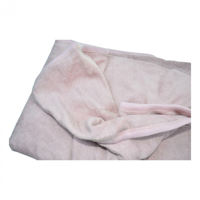 Set 2 piese, prosop cu gluga si batista, pentru baieti, 95 x 80 cm, Mini Junior PRS0109R2, Roz [6]