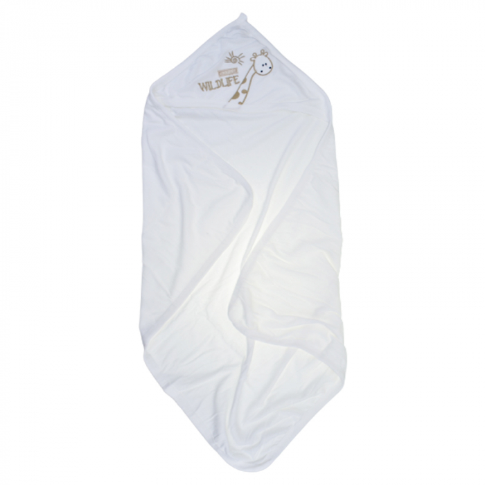 Set 2 piese prosop cu gluga si manusa pentru copii Mini Junior PPB119, Alb [1]