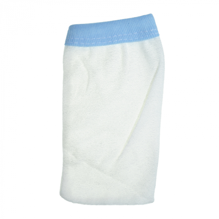 Set 2 piese prosop cu gluga si manusa pentru baieti Mini Junior PPB113, Alb [3]