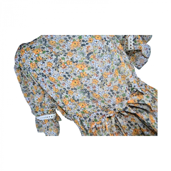 Set rochie cu maneca scurta, cu imprimeu floral si geanta pentru fete, Blueberry's 6629, Multicolor [8]