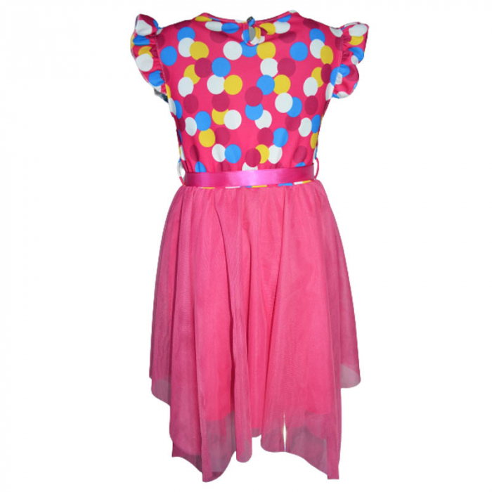 Rochie eleganta cu maneca scurta pentru fete JDJ 270323-10, Fucsia [2]