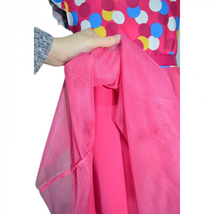 Rochie eleganta cu maneca scurta pentru fete JDJ 270323-10, Fucsia [3]