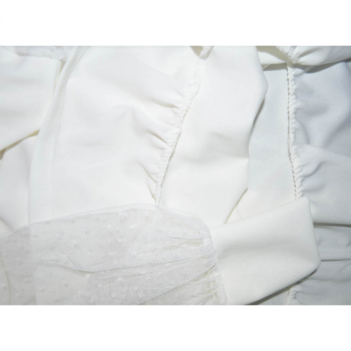 Set 2 piese rochie eleganta cu maneca lunga si geanta pentru fete JDJ 270323-25, Alb [3]
