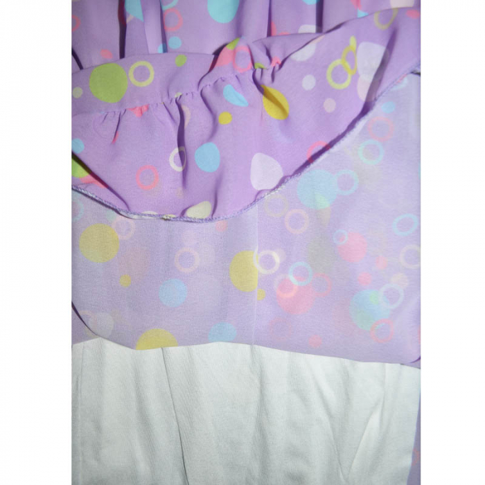 Set 2 piese rochie eleganta cu maneca scurta si geanta pentru fete Lucky Girl 270323-13, Mov [3]