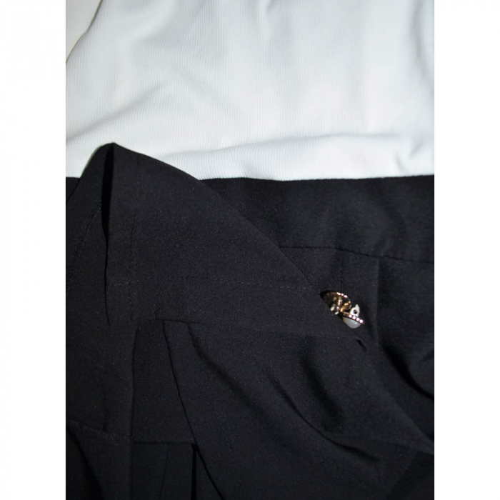 Set 2 piese rochie eleganta cu maneca scurta si geanta pentru fete New Collection 270323-40, Negru [3]