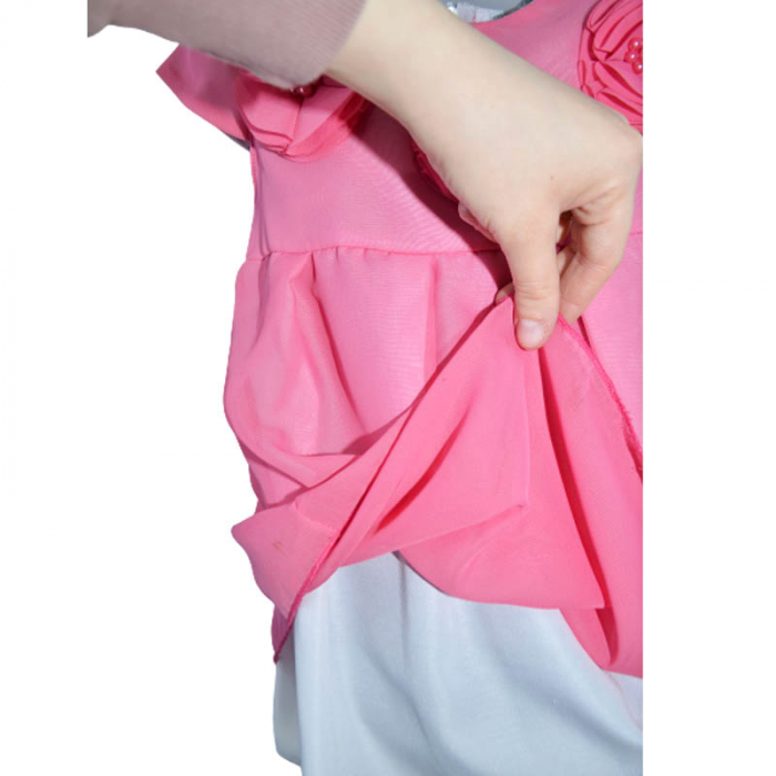 Rochie eleganta cu maneca scurta pentru fete Mini Junior 300323-10, Roz [3]