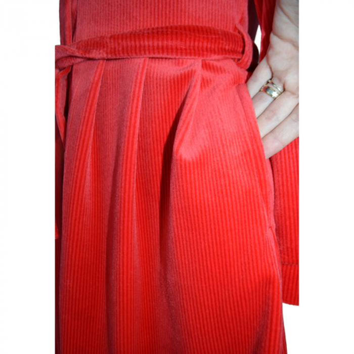 Rochie eleganta din catifea cu maneca lunga pentru fete Tylkomet 071123, Rosu [4]