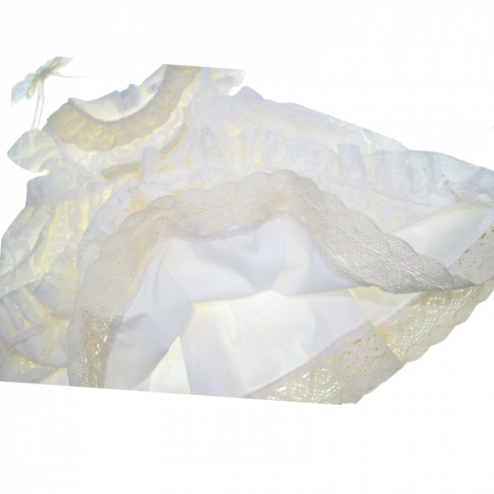 Set 2 piese rochie eleganta si bentita pentru fete Colibri RCLB-1, Crem [7]