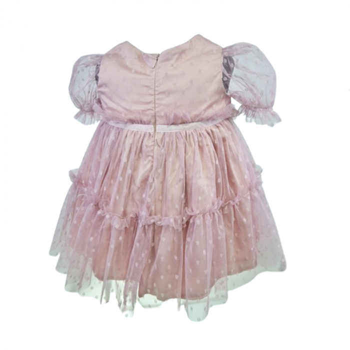 Set 2 piese rochie eleganta si bentita pentru fete Colibri RCLB-4, Roz [2]