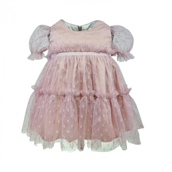 Set 2 piese rochie eleganta si bentita pentru fete Colibri RCLB-4, Roz [4]