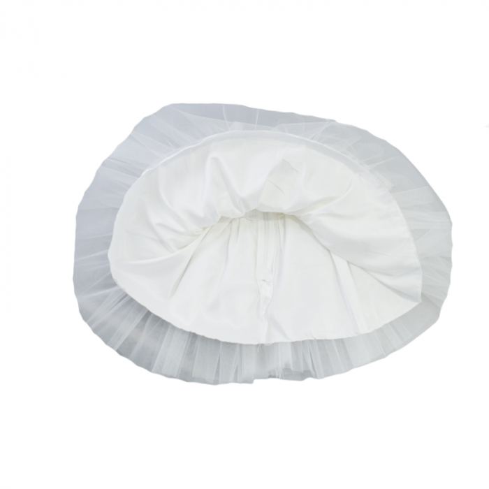 Set 2 piese rochie eleganta si bentita pentru fete Micul Vip SBF-1, Alb [3]