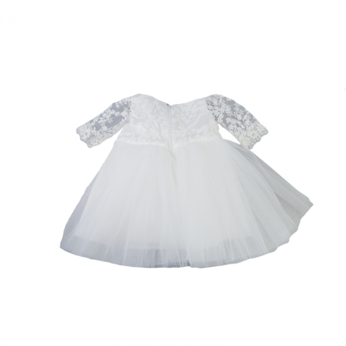 Set 2 piese rochie eleganta si bentita pentru fete Micul Vip SBF-1, Alb [2]