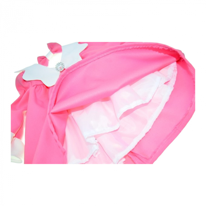 Set 2 piese rochie eleganta si bentita pentru fete, Mini Junior RCMJ2703-1, Roz [4]