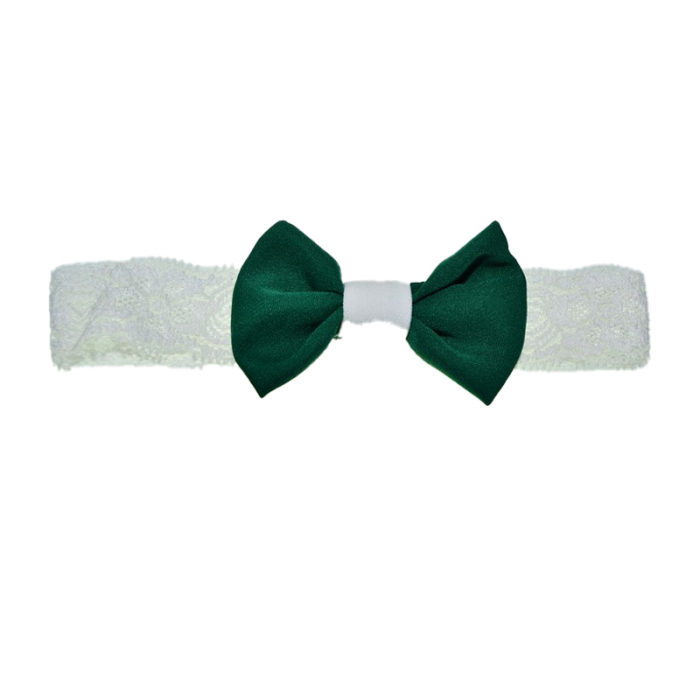 Set 2 piese rochie eleganta si bentita pentru fete, Mini Junior RCMJ2703-2, Verde [5]