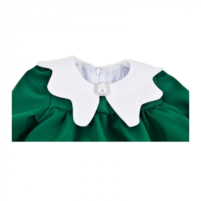 Set 2 piese rochie eleganta si bentita pentru fete, Mini Junior RCMJ2703-2, Verde [2]