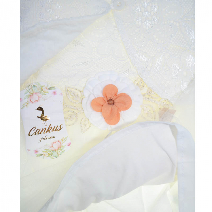 Set 2 piese rochie eleganta si bolero pentru fete Cankus 270323-A, Alb [5]