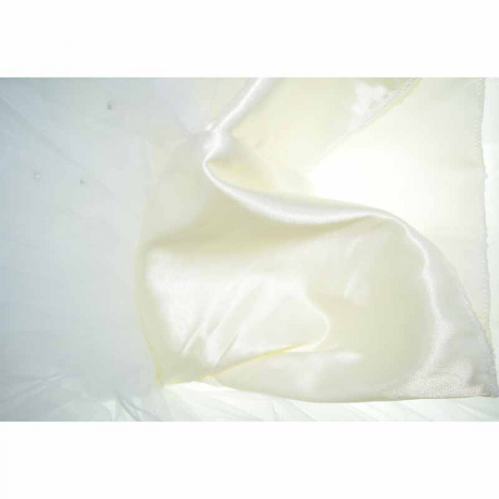 Set 3 piese rochie eleganta, bolero si bentita pentru fete Micul Vip R030623, Alb [4]