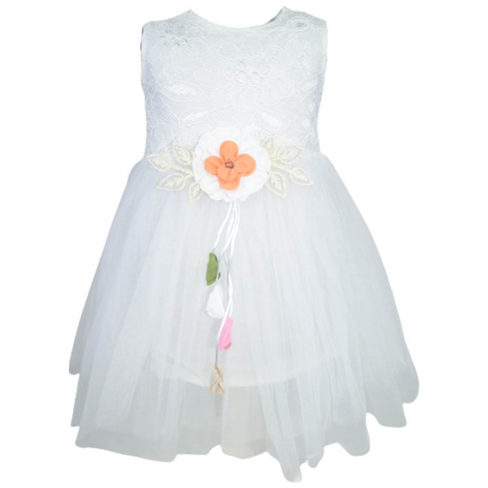 Set 2 piese rochie eleganta si bolero pentru fete Cankus 270323-A, Alb [3]