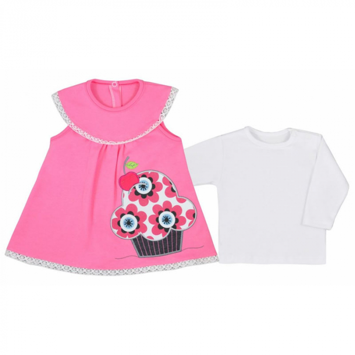 Set 2 piese rochie si bluza pentru fete Koala Dalia 05-472, Roz [2]