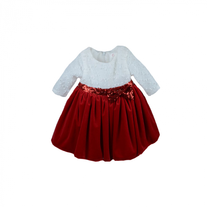 Set 2 piese rochie si turban pentru fete Colibri 280-62R-3-luni-62-cm, Rosu [2]