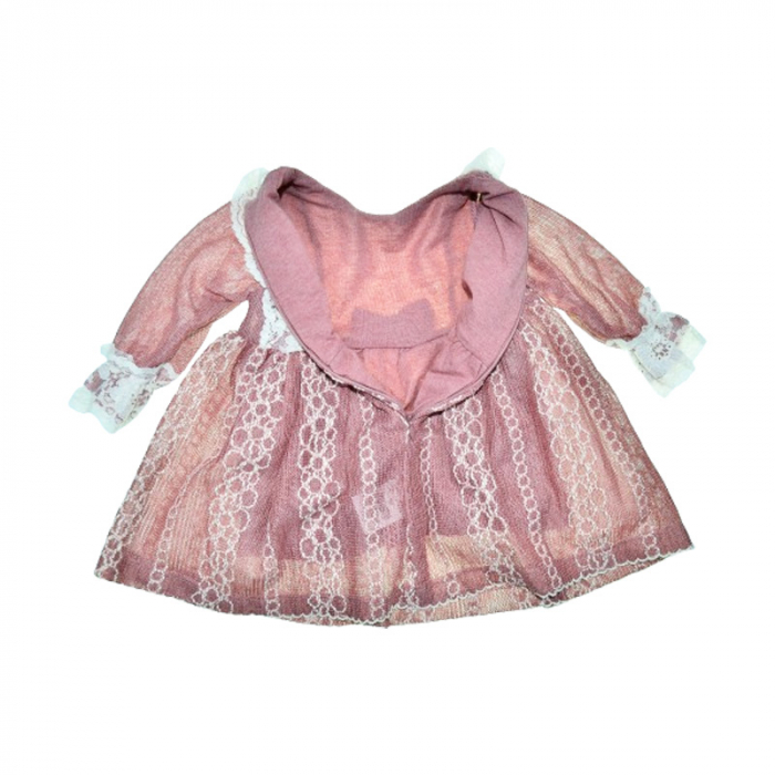 Set 2 piese rochita cu maneca lunga si bentita pentru fete Mini Junior, RCH-MJ4543, Roz [2]