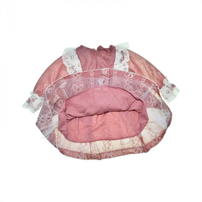 Set 2 piese rochita cu maneca lunga si bentita pentru fete Mini Junior, RCH-MJ4543, Roz [4]