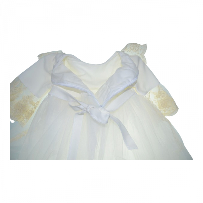 Set 2 piese rochita eleganta si bentita pentru fete Mini Junior, RCH-MJ1A, Alb [5]