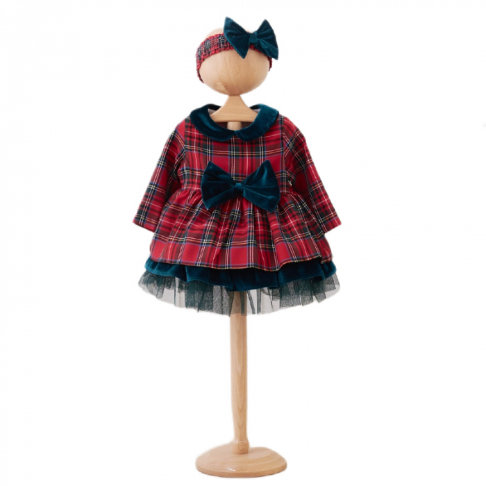 Set 2 piese rochita si bentita pentru fete Mini Junior RCH-5310, Rosu [1]