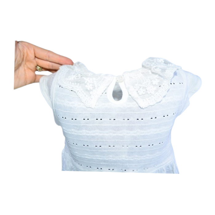Set 2 piese rochita si bolero pentru fete, Mini Junior 20330A, Alb [7]