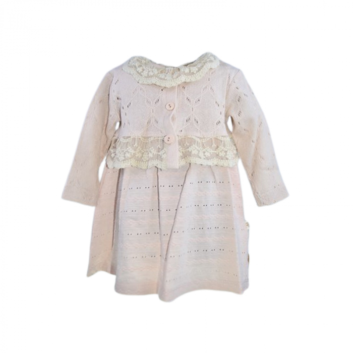 Set 2 piese rochita si bolero pentru fete, Mini Junior 20330R, Roz [1]